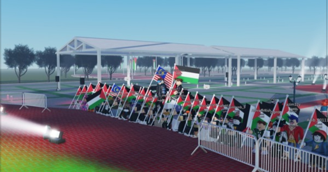 Game Roblox menjadi demostrasi pro-palestina yang di laksanakan oleh anak-anak