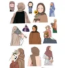 Stiker Muslimah Bercadar Untuk Menambahkan Ekspresi Chat Whatsapp Kamu