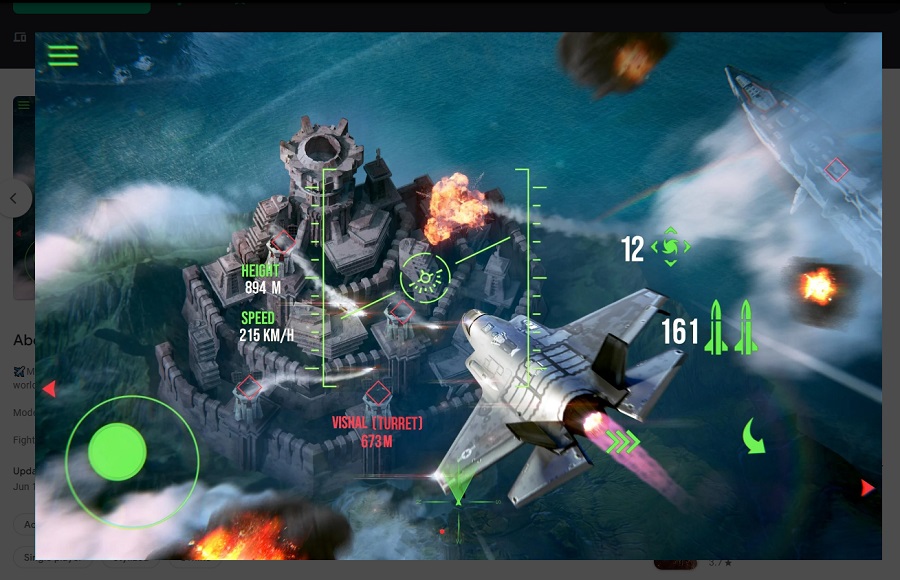 Game Pesawat Tempur Android terbaik 2023, capture via Google Play Store-Modern Warplanes-PvP Warfare