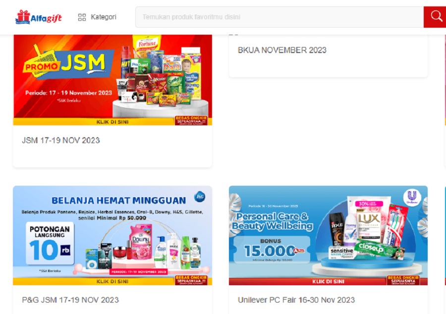 Katalog Promo JSM Alfamart 17-19 November 2023, capture via Alfagift