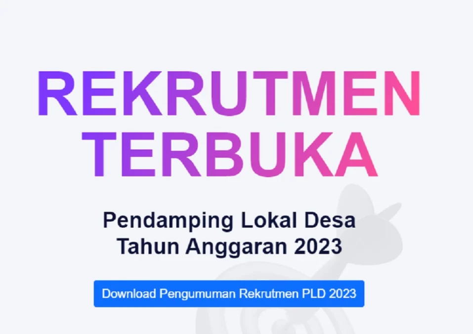 LINK Rekrutmen Kemendesa Tahun 2023, capture via rekrutmenpld