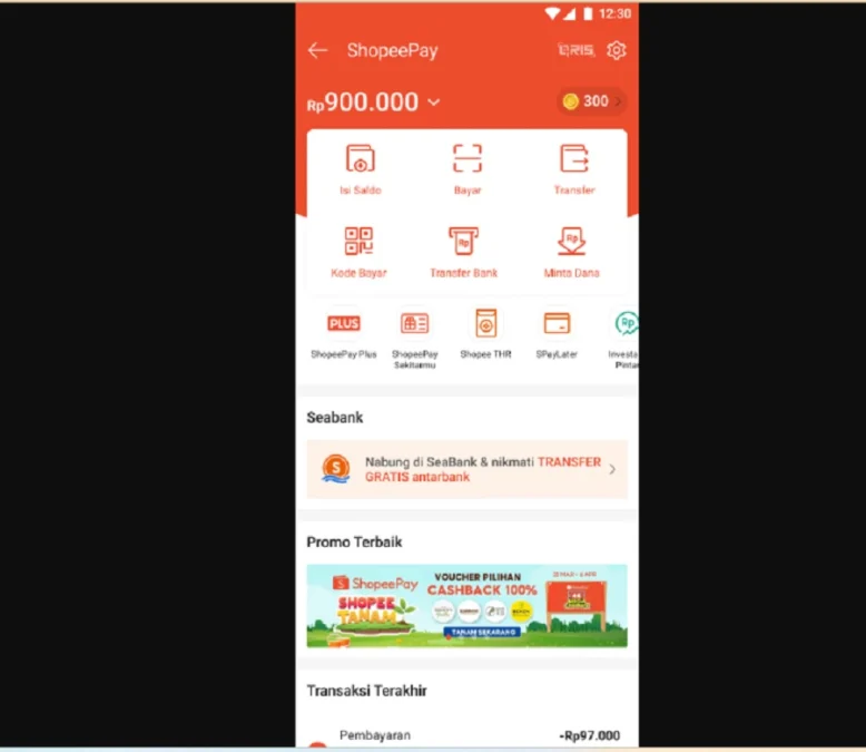 Cara Menggunakan SeaBank di Shopee, Capture via SeaBank