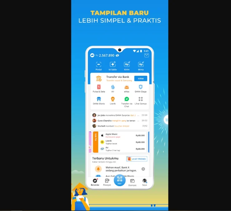 Cara Aktifkan DANA PayLater, capture via Google Play Store
