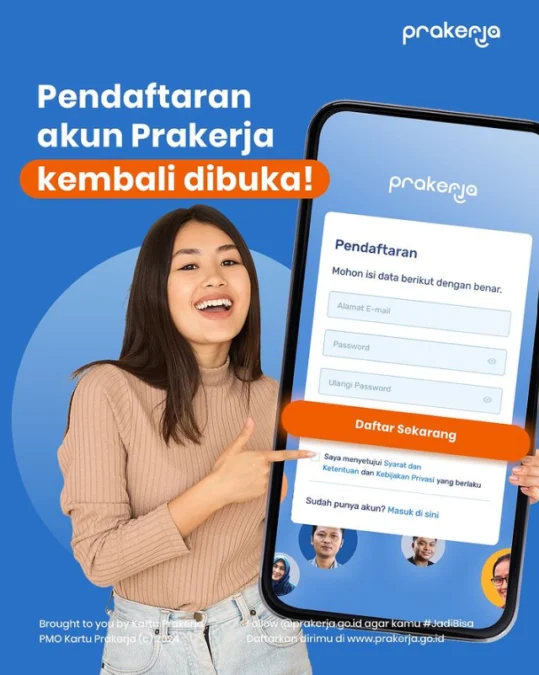 Cara Daftar Kartu Prakerja 2024 / Sumber Instagram @prakerja.co.id