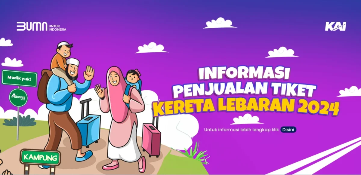 Tiket kereta api buat lebaran 2024