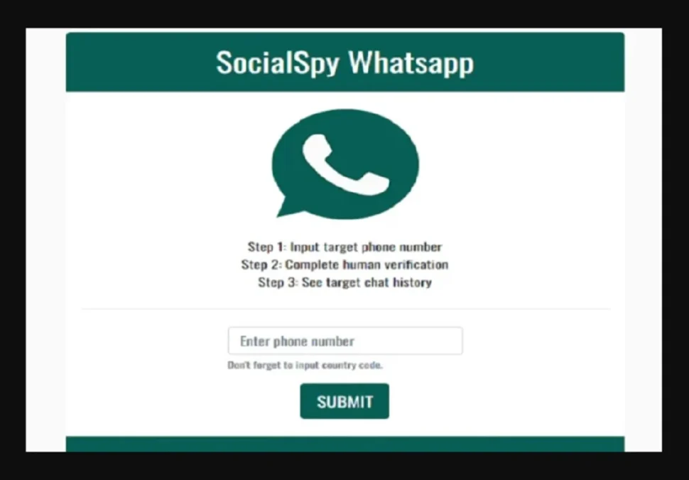 Cara Sadap WA Tanpa Verifikasi. capture via Social Spy