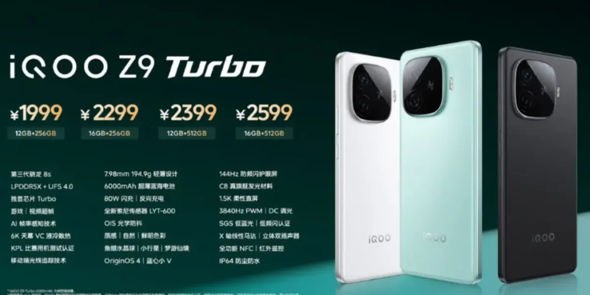 iQOO Z9 Turbo Diluncurkan Dengan Chipset Snapdragon 8s Gen 3