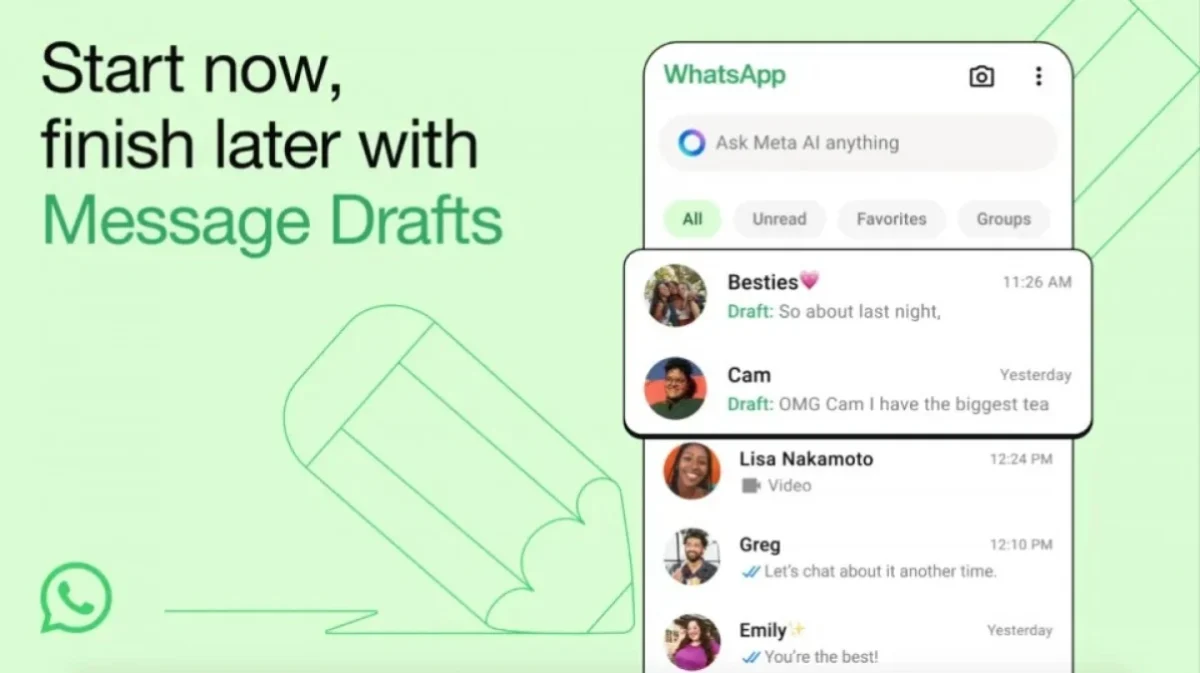 WhatsApp Perkenalkan Fitur Drafts untuk Mempermudah Pengguna