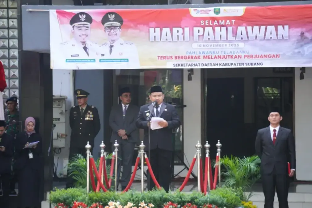 BUPATI SUBANG PIMPIN UPACARA HARI PAHLAWAN 2025, AJAK MASYARAKAT TELADANI SEMANGAT PERJUANGAN PARA PAHLAWAN