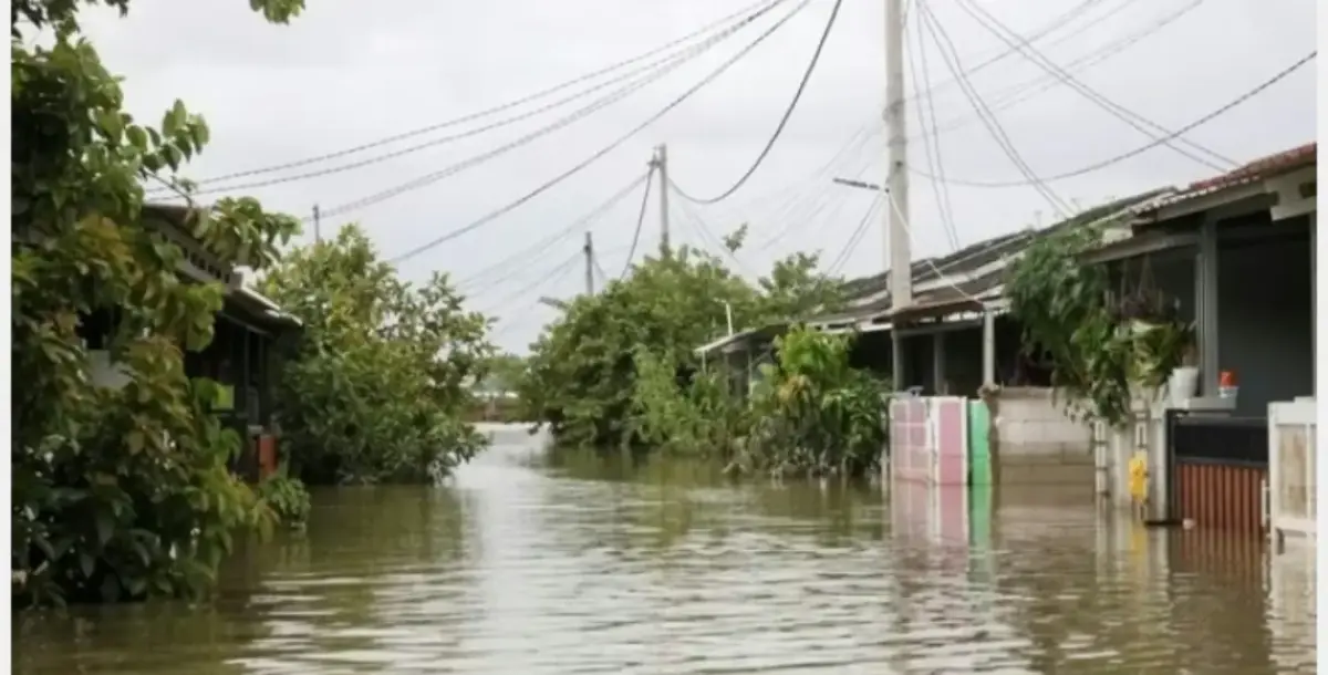 Ngeri Perumahan Subsidi Bak Danau Gara-gara Banjir di Bekasi