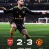 Hasil pertandingan tadi malam, King MU berhasil mengalahkan Arsenal