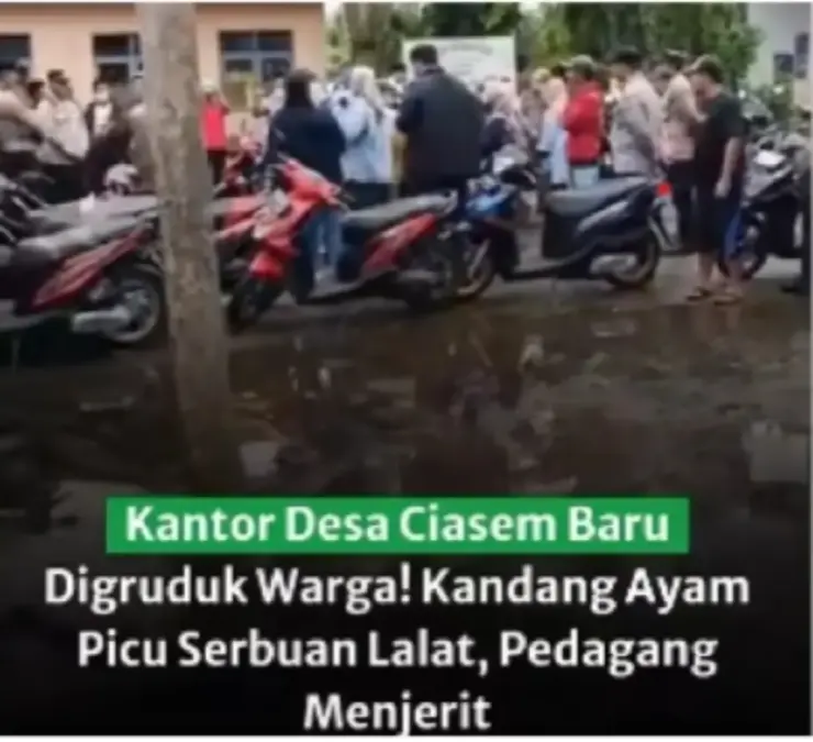 Warga Geruduk Kantor Desa Ciasem Baru, Protes Kandang Ayam di Tengah Permukiman Kian Memanas
