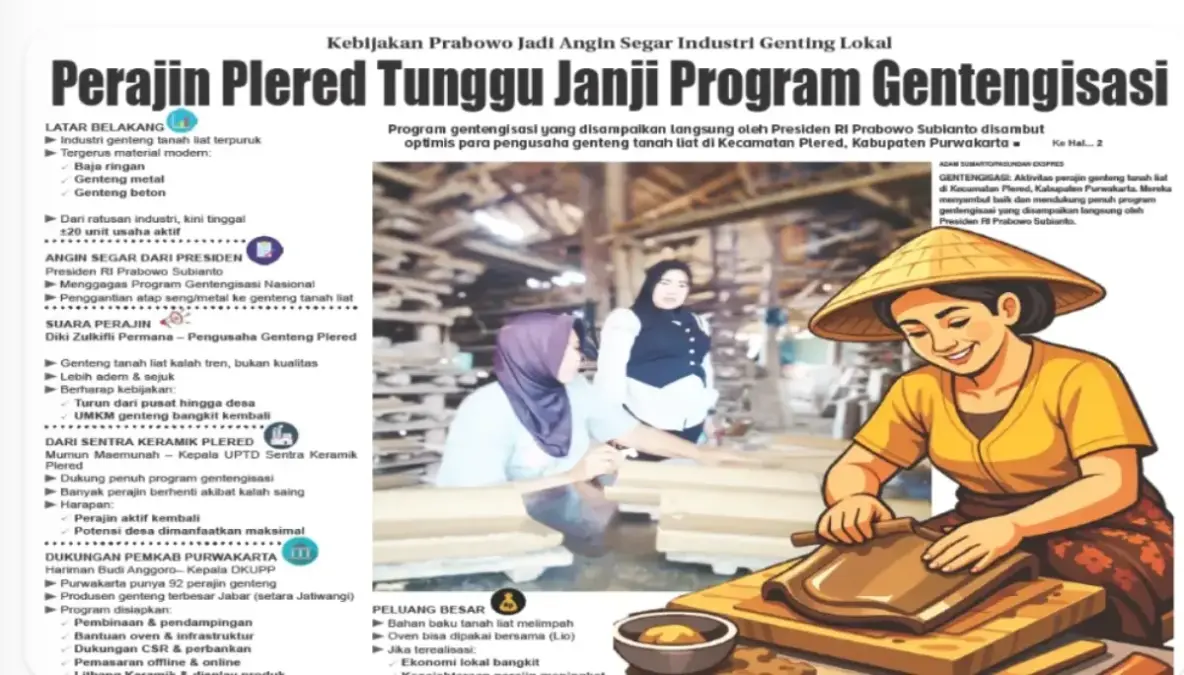 Perajin Plered Purwakarta Tunggu Janji Program Gentengisasi