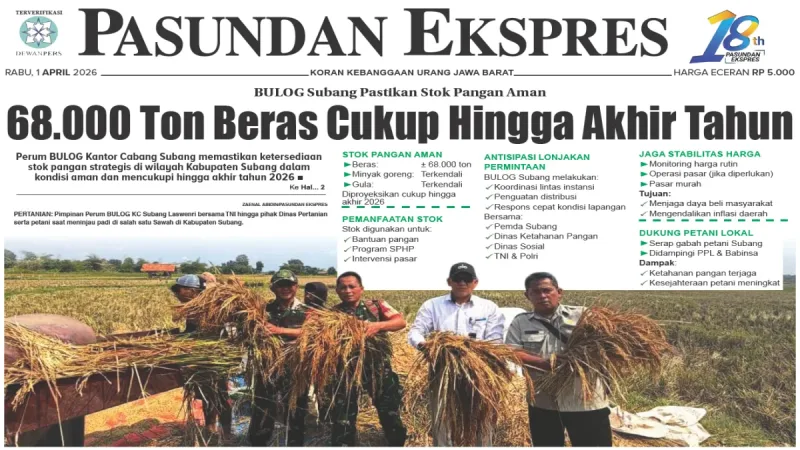 BULOG Subang Pastikan Stok Pangan Aman Hingga Akhir Tahun