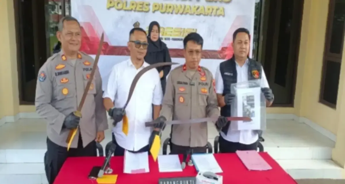 Tawuran Janjian Via Medsos Diungkap Polres Purwakarta, Korban Alami Luka Bacok di Kepala